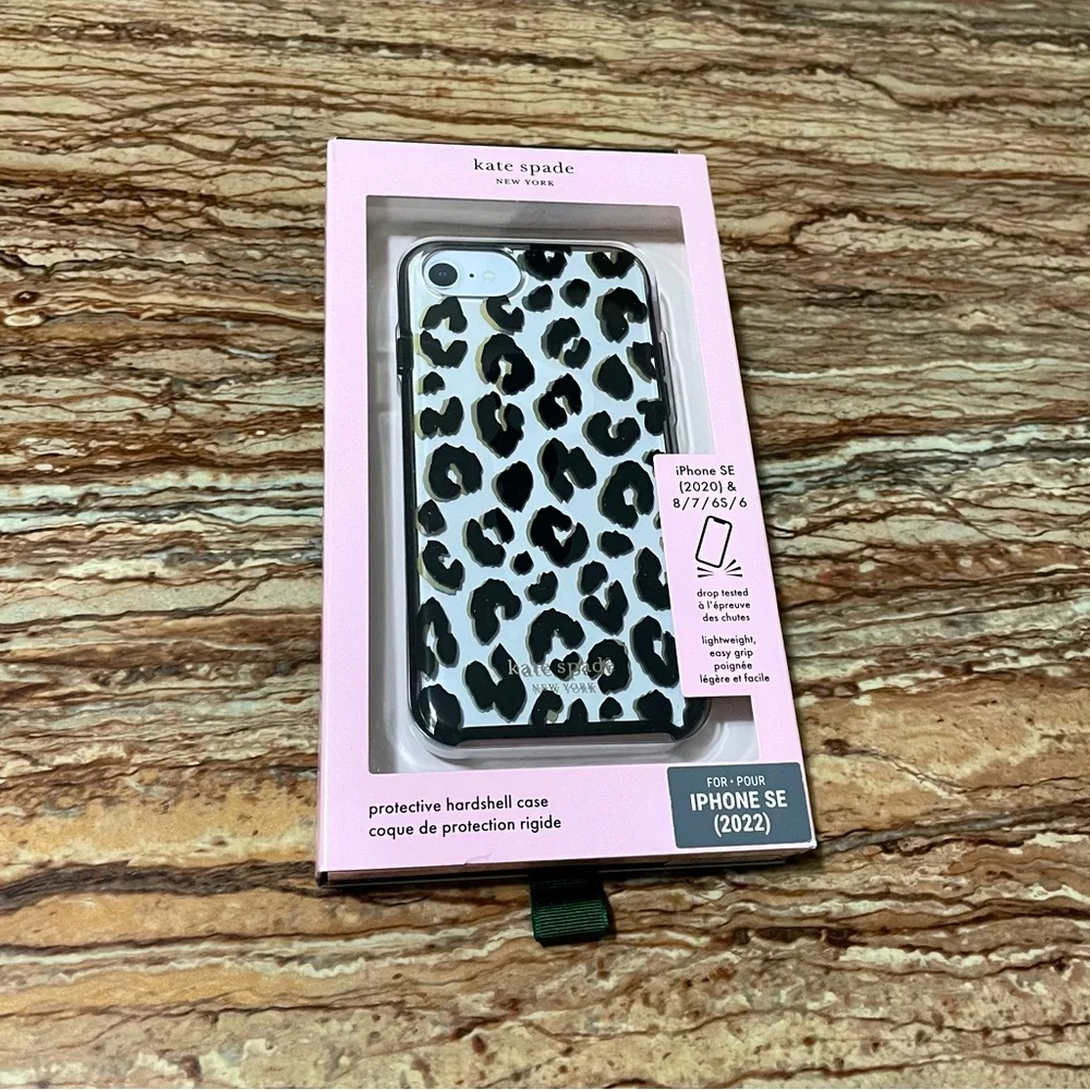 Kate Spade New York iPhone SE Phone Case Leopard Print Defensive Hardshell Case
